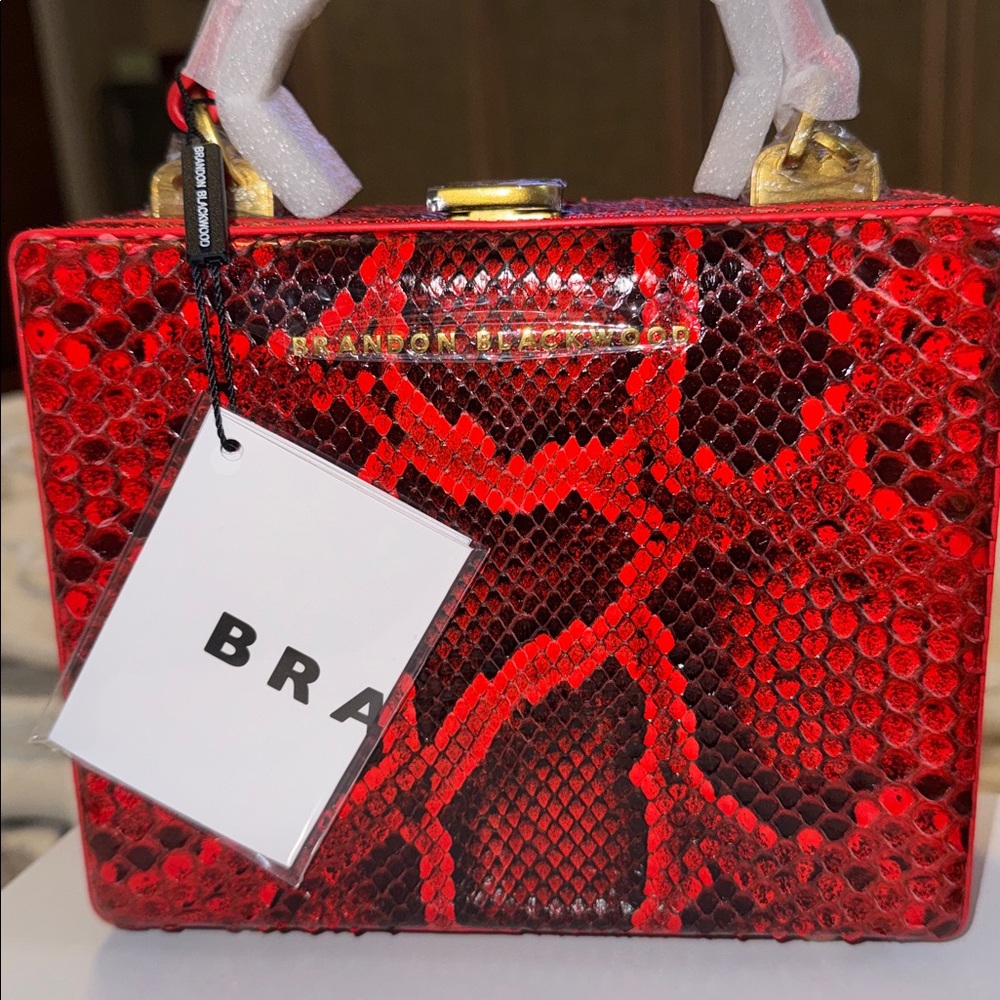 Brandon Blackwood Kendrick Trunk - Red Snakeskin